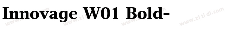 Innovage W01 Bold字体转换